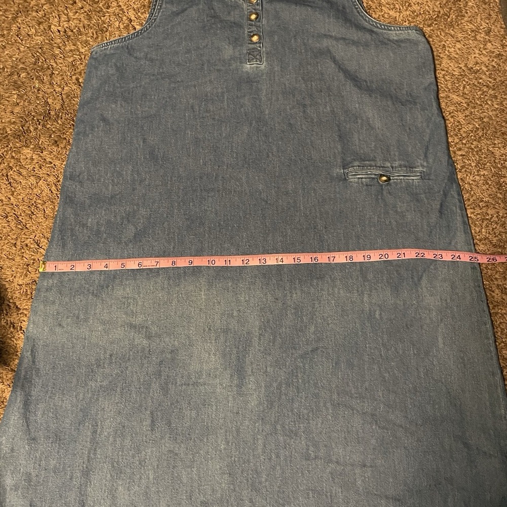 Vtg Denim Specialty Collection Long Denim Women's Dress 90s Size XL - Picture 4 of 5